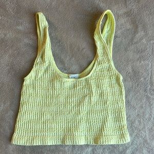 Pastel Yellow Crop Top Pacsun
